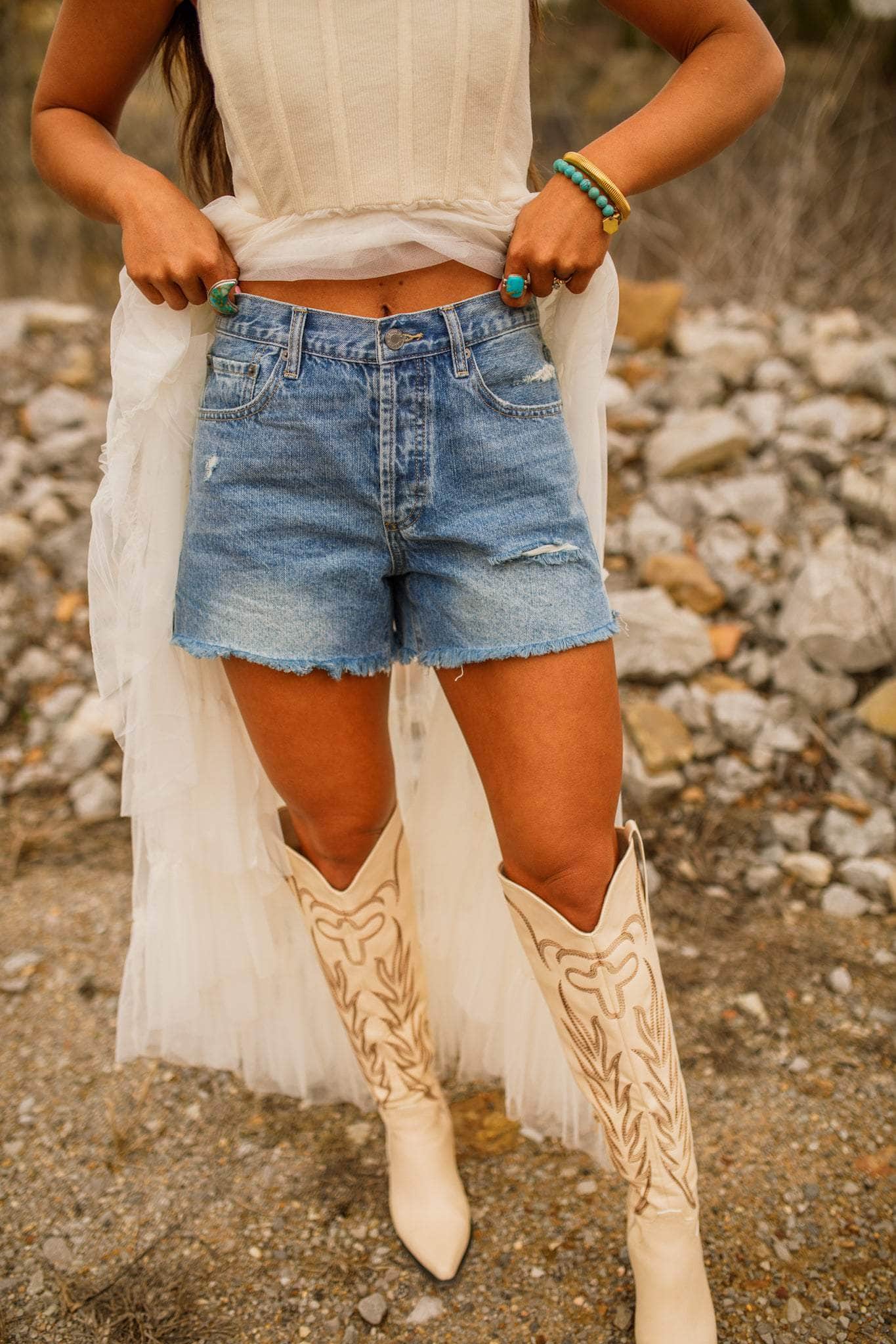 Indigo Denim Shorts