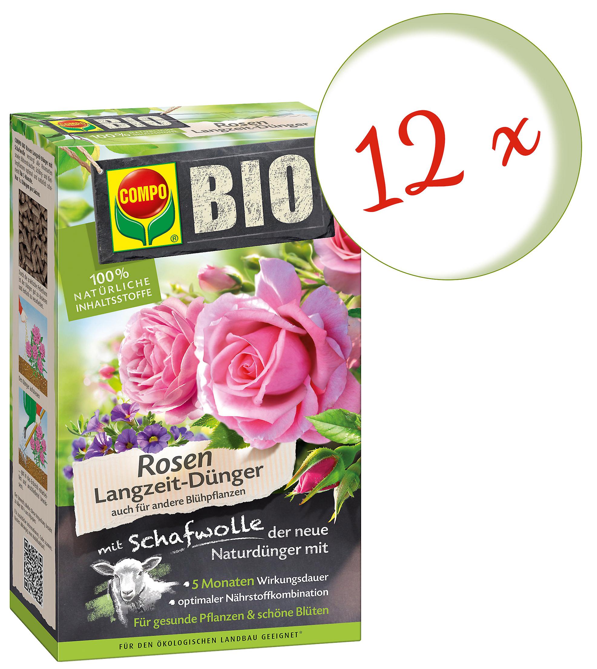 12 x COMPO BIO Rosen Langzeit-D??nger mit Schafwolle， 750 g