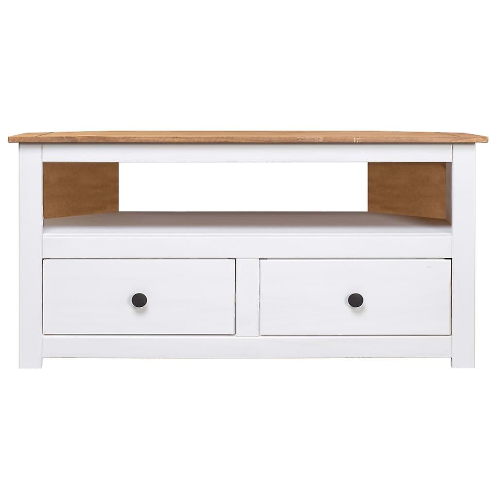 Corner Tv Cabinet White 93x49x49 Cm Solid Pine Panama Range