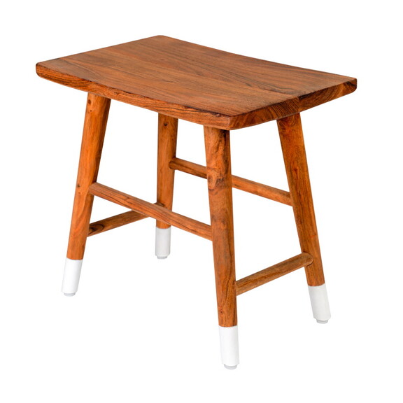 18 inch Rectangular Acacia Wooden Side Table with ...