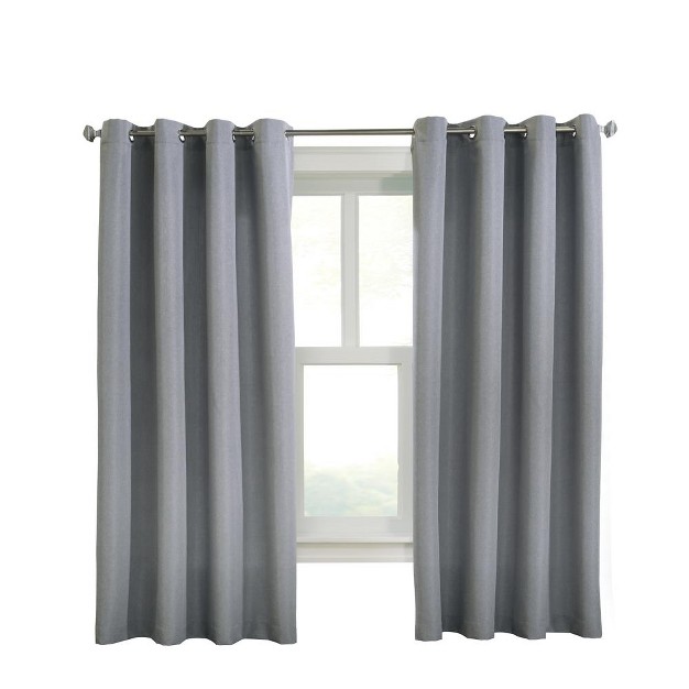 Habitat Margaret Light Filtering Provide Daytime Privacy Woven Textured Pattern Grommet Curtain Panel Grey