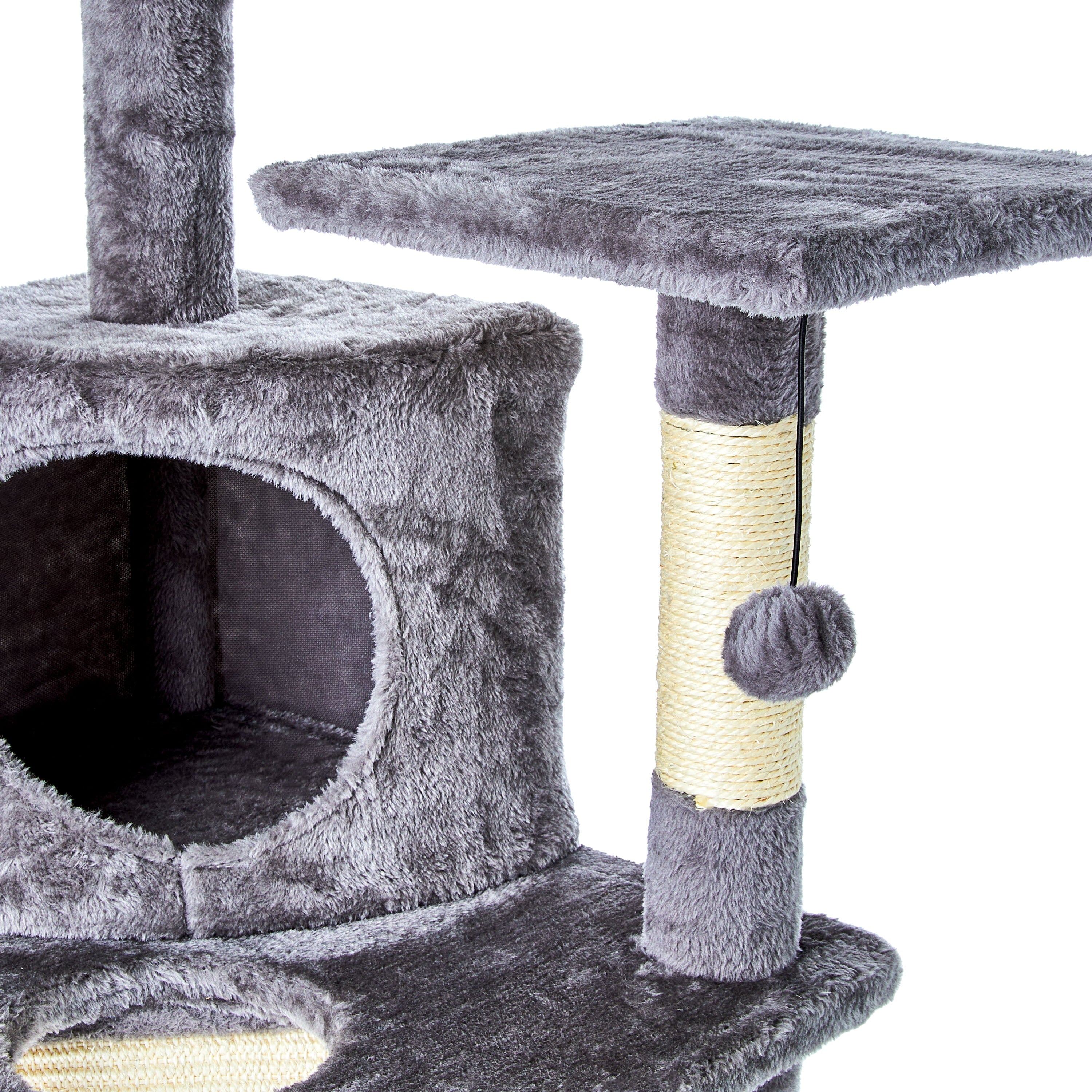 Vibrant Life 5- Level Multi-Functional Cat Tree and Condo， Gray， 45