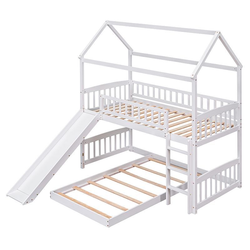 Bunk Bed with Slide，House Bed