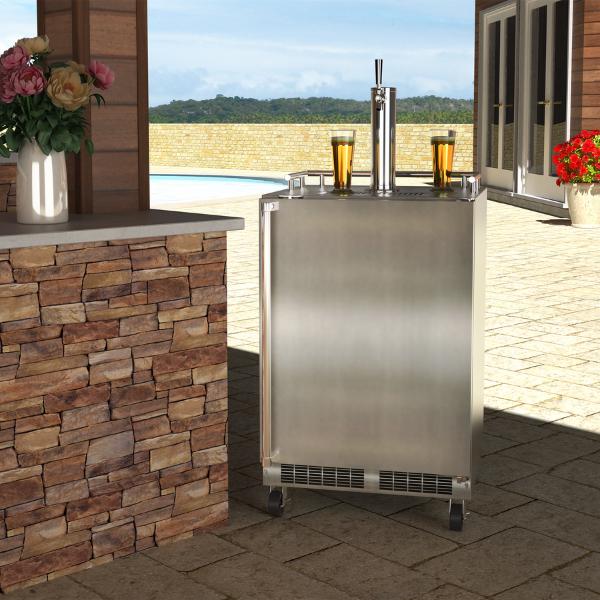 Marvel 5.7 cu.ft. Mobile Outdoor Beer Dispenser MOKR224-SS31A