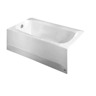 American Standard Cambridge 60 in. x 32 in. Rectangular Alcove Soaking Bathtub with Left Drain in Arctic White 2460002.011