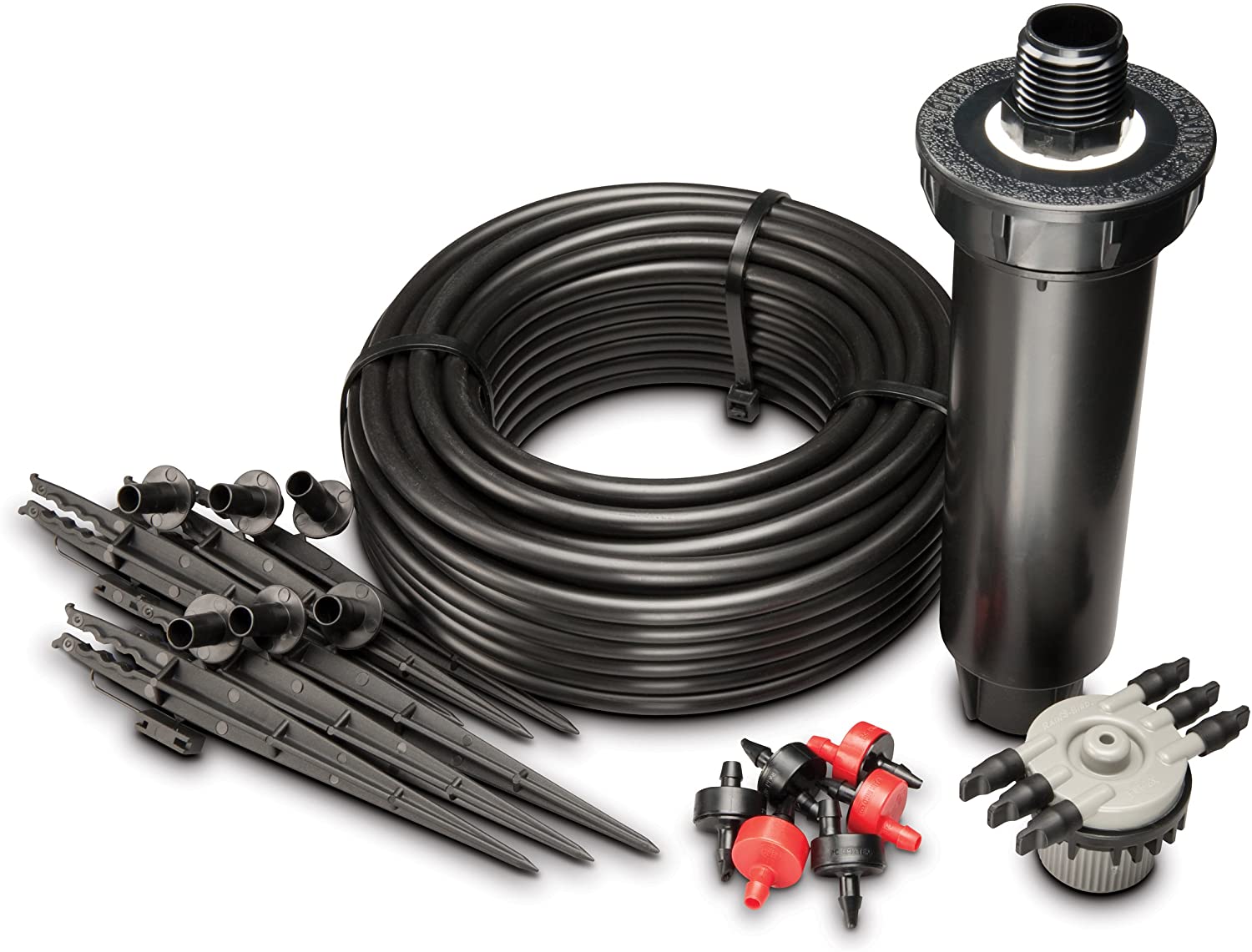 Rain Bird CNV182EMS CNV182EMT Drip Irrigation Sprinkler Conversion Kit， 1800 Series Pop-Up to 6 Emitters， Blacks