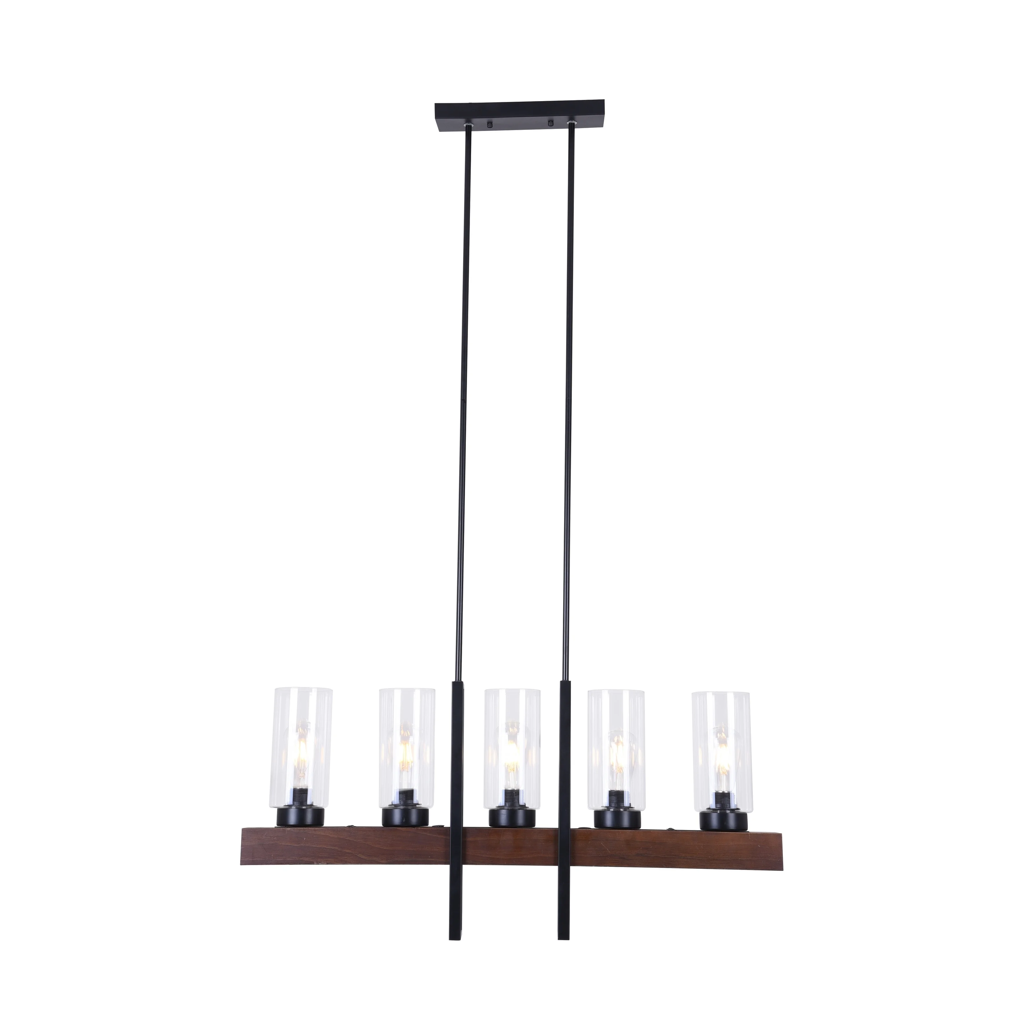 Metal and Wood Chandelier Pendant Light Rustic Farmhouse 5-Light Shopping - The Best Deals on Chandeliers