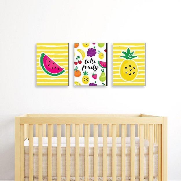 Big Dot Of Happiness Tutti Fruity Nursery Wall Art Kids Room And Decor Frutti Summer Home Decor Gift Ideas 7 5 X 10 Inches Set Of 3 Prints