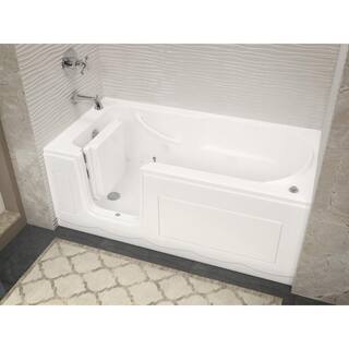 Universal Tubs Nova Heated Step-In 5 ft. Walk-In Air Jetted Tub in White with Chrome Trim HSI3060LWACH