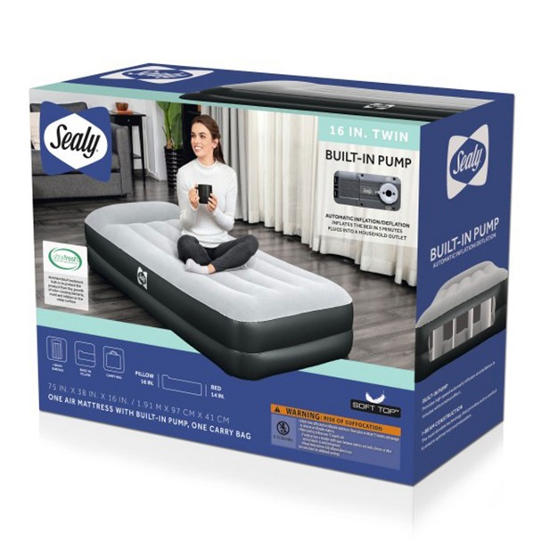 Airbed With Built ac Pump Headrest Storage Bag And Repair Patch