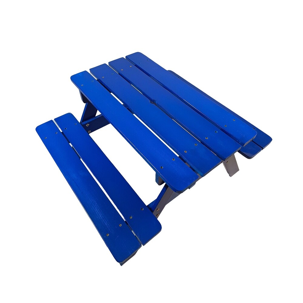 4 Seat Outdoor Kids Picnic Table Bench Set