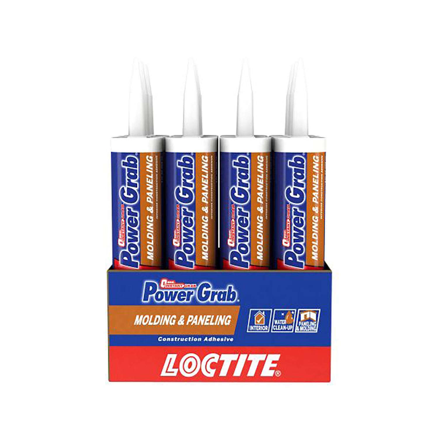 Loctite Power Grab Molding \u0026 Paneling Synthetic Latex Drywall Construction Adhesive 9 oz