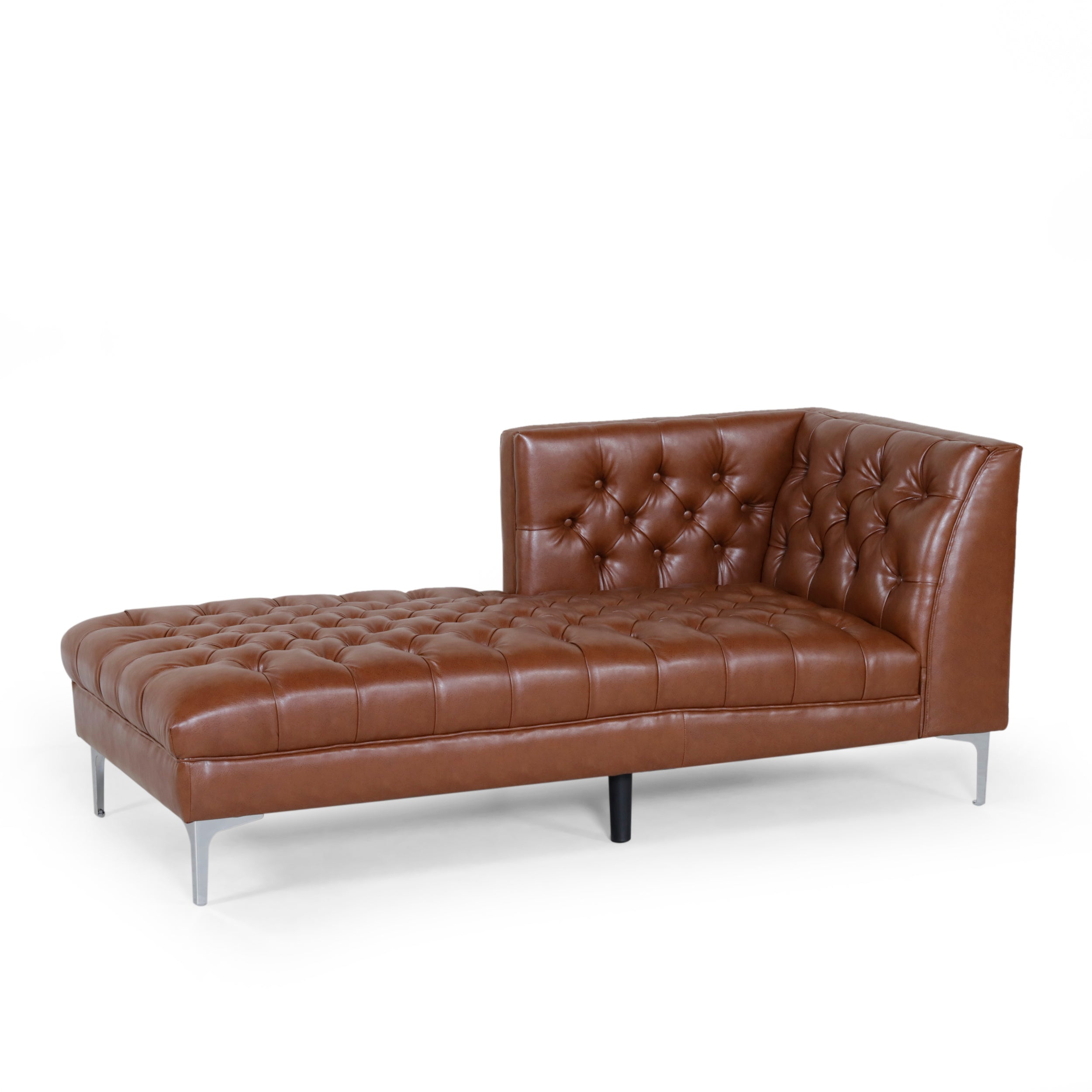 Bluffton Contemporary Tufted One Armed Chaise Lounge