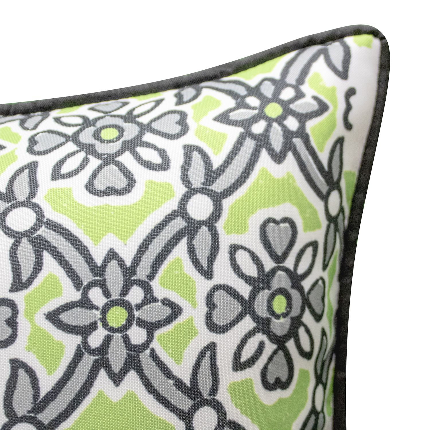 Edie@Home Indoor Outdoor Reversible Antique Tile Print Throw Pillow