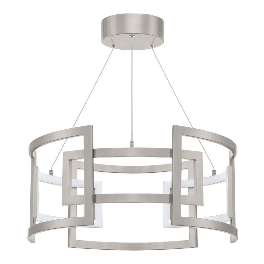 Hampton Bay Tercero 23-Watt Brushed Nickel Integrated LED Pendant HD6246A1