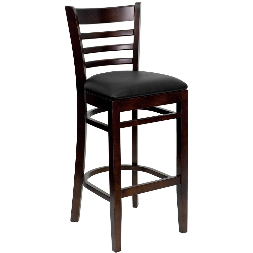 Ladder Back Wooden Restaurant Barstool   16.75\