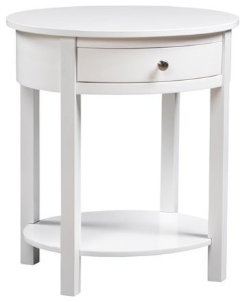 Convenience Concepts Classic Accents Cypress End Table in White Wood Finish   Beach Style   Side Tables And End Tables   by Homesquare  Houzz