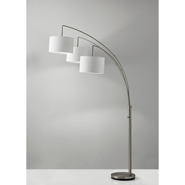 Trinity Arc Lamp Brushed Steel Adesso