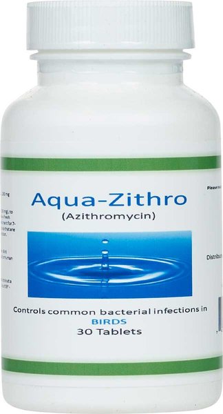 Midland Vet Services Aqua-Zithro Azithromycin Birds Antibiotic， 30 count