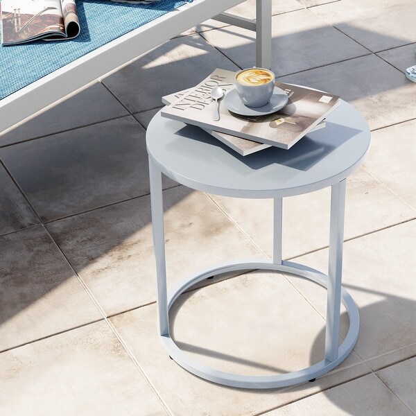 Crestlive Products Metal Round Side Table