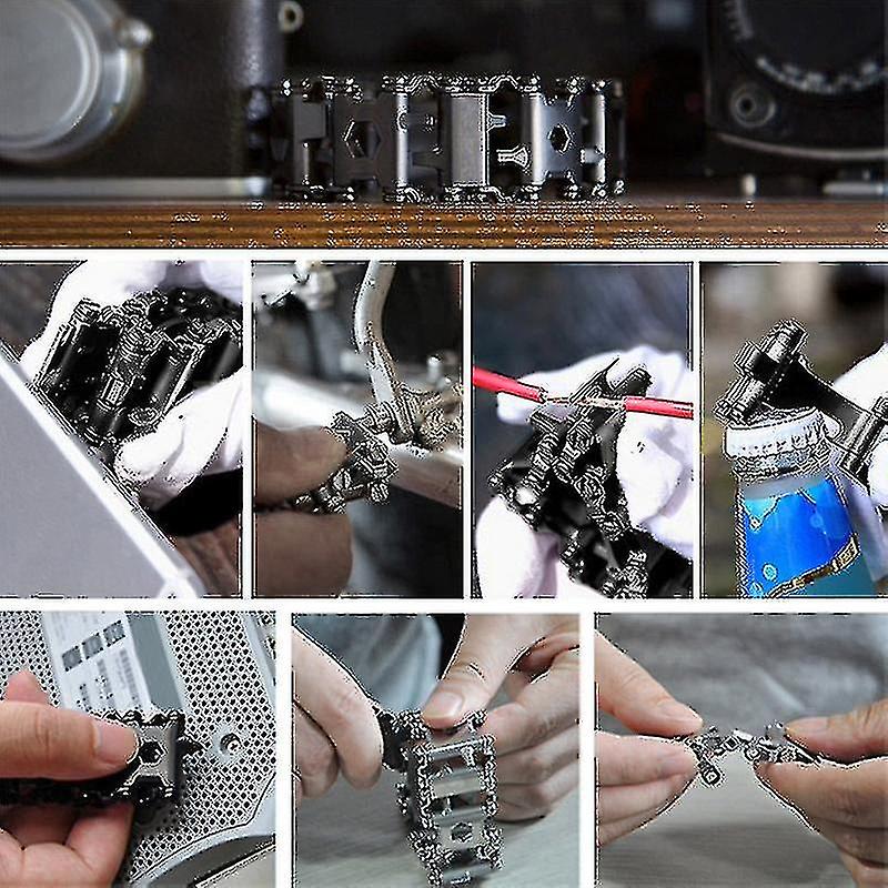 Multi-tools Bracelet 29-in-1 Multifunction Tool Stainless Steel Bracelet Screwdriver