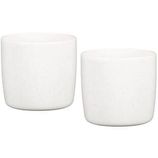 Scheurich 5.1 in. (13CM) 900 Solido Perla White Ceramic Pot Twin Pack 900901364666