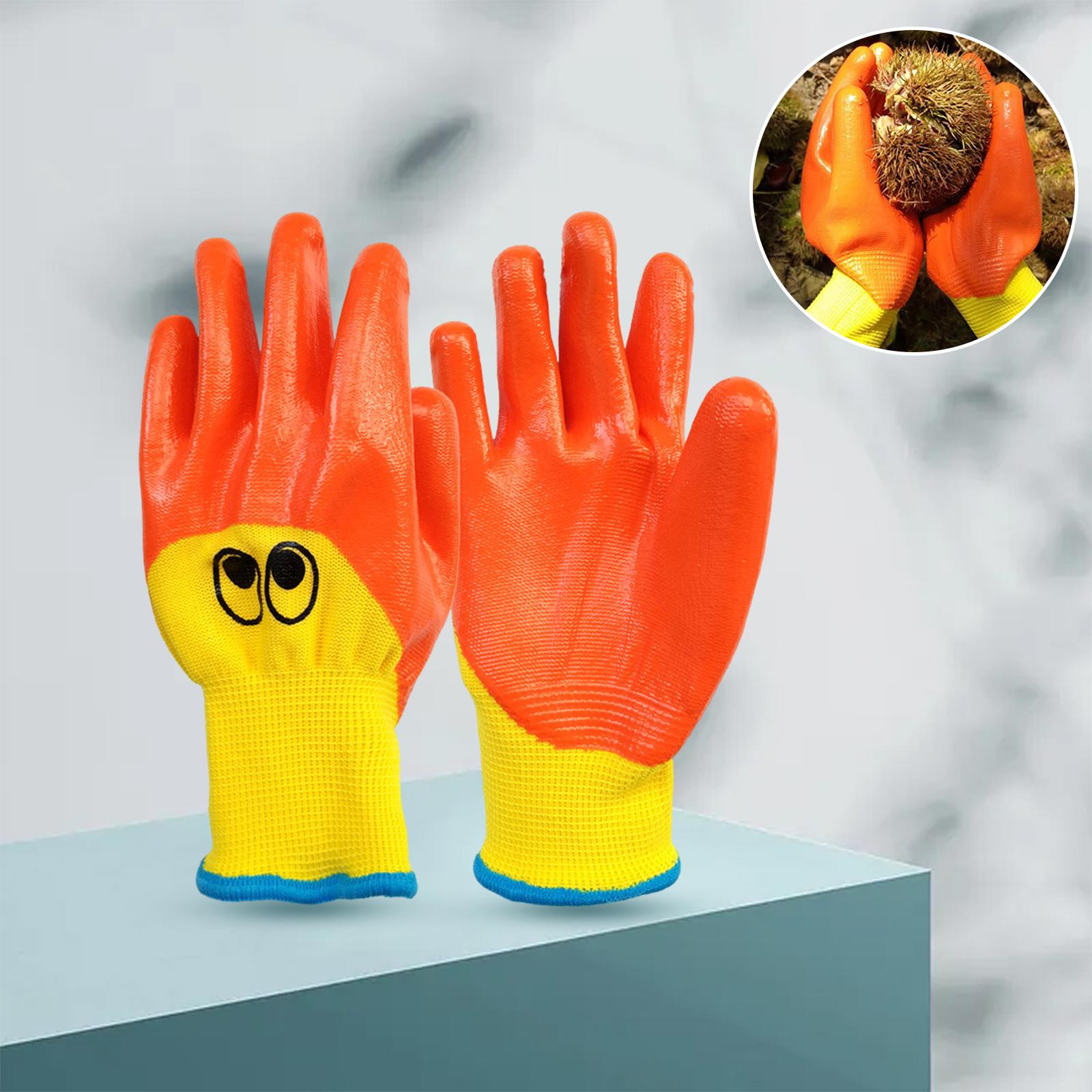 Kids Gardening Gloves, Rubber Coated Gloves for , , Non Slip, Washable Gloves with Rubber Coated Palm for 4 to 8