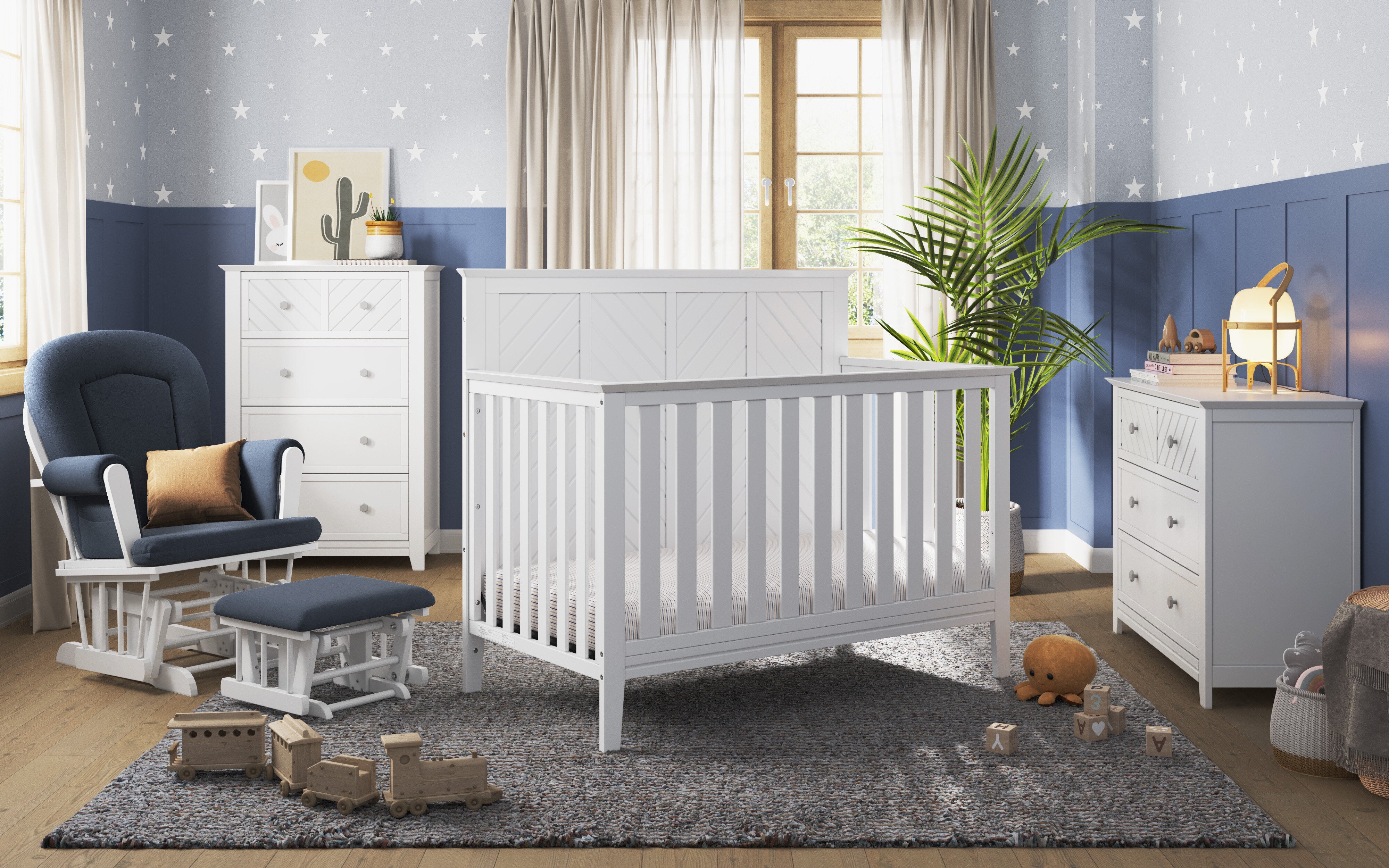 Child Craft 4-in-1 Baby Crib Atwood, Matte White