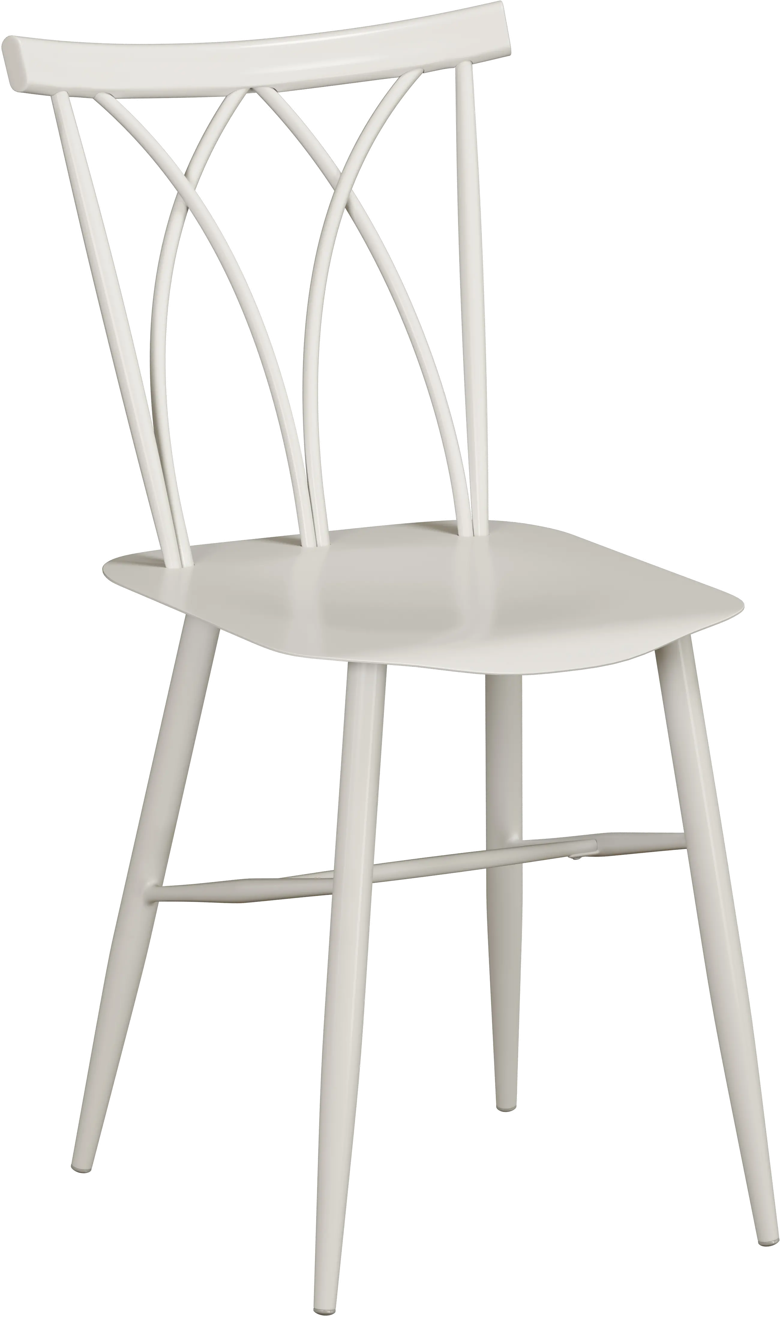 Easton White Metal Dining Room Chair (Set of 2)