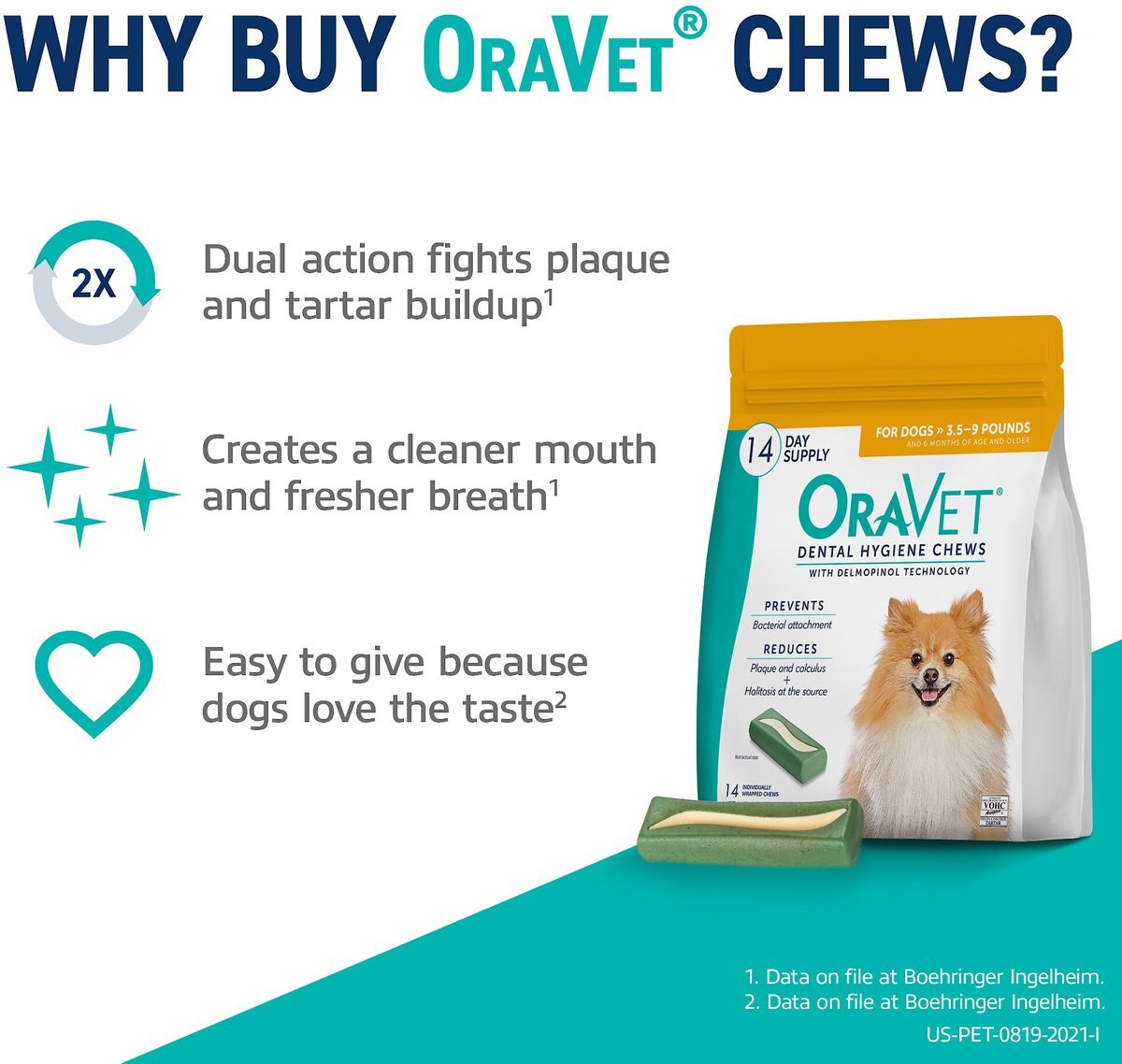 OraVet Hygiene Dental Chews for X-Small Dogs