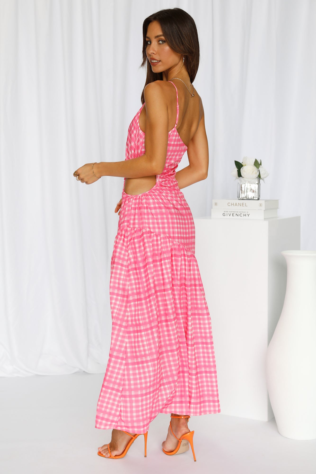 Lovely And Blissful Midi Dress Pink