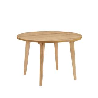 Welwick Designs 45 in. Round English Ash Wood-Top Scandinavian Dining Table (Seats 4) HD9444