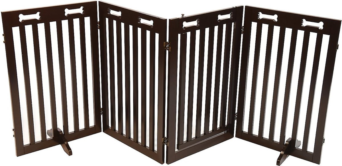 Arf Pets Free-Standing Walk-Through Wood Dog and Cat Gate