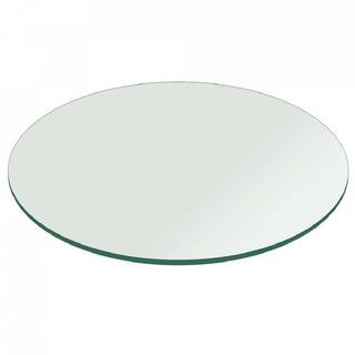 Fab Glass and Mirror 45 in. Clear Round Glass Table Top 14 in. Thickness Tempered Flat Edge Polished 45RT6THFLTE