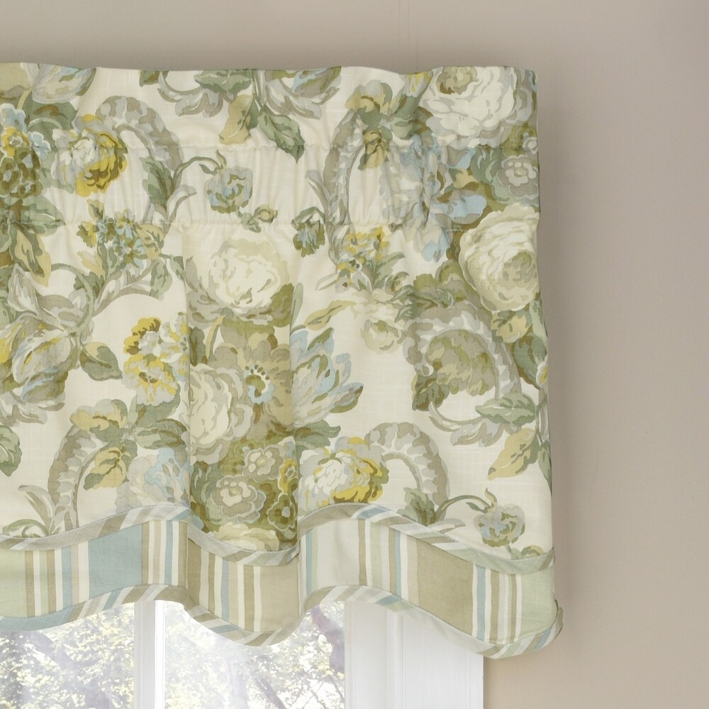 Waverly Spring Bling Window Pieced Scalloped Valance   52x18