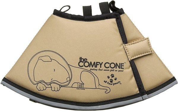 All Four Paws Comfy Cone E-Collar for Dogs and Cats， Tan