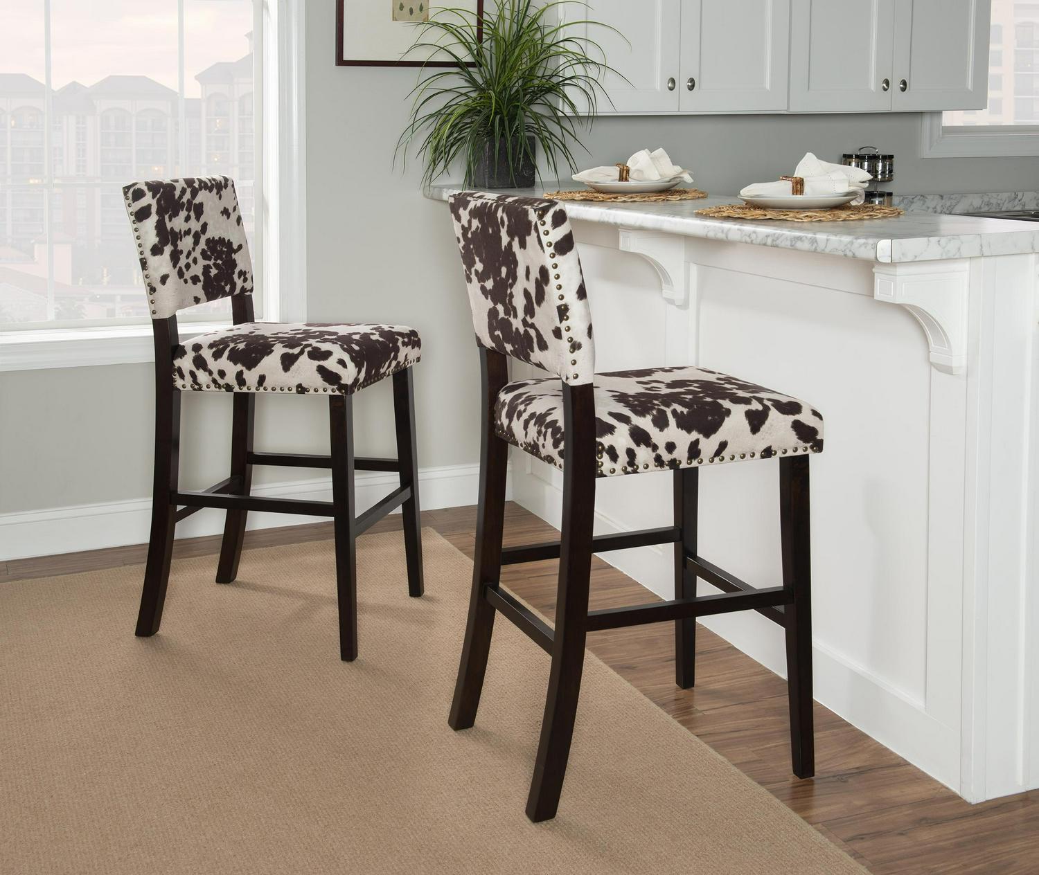 Linon Corey Bar Stool Brown  Crowdfused