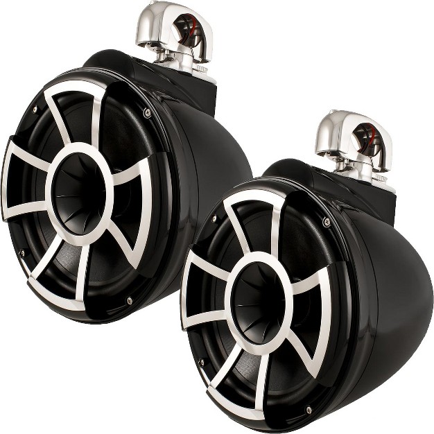 Wet Sounds Rev 10 Swivel Clamp Tower Speakers Black pair