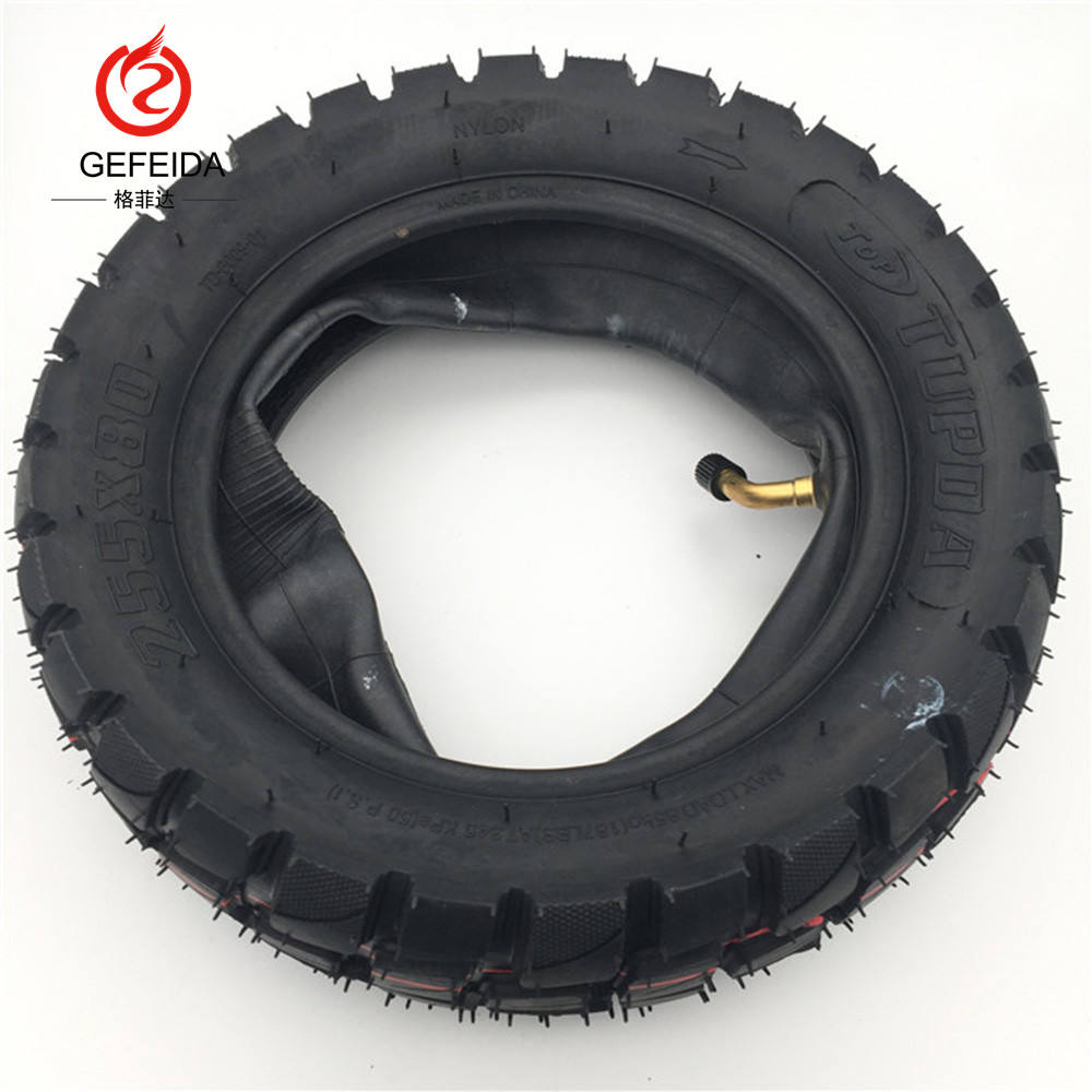 Wholesale Off road Tire 10 inch Pneumatic Tire Inner Tube 10X3.0 Road Tyre for  M8 10 inch Electric Scooter 255X80