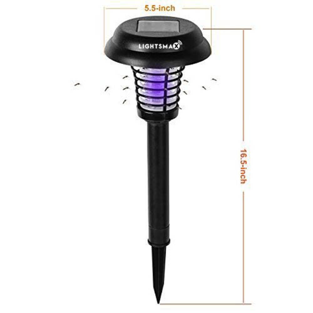 LIGHTSMAX Solar Mosquito Insects Zapper Outdoor LED Pathway Garden Light (4-Pack) BZ47X4