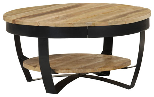 vidaXL Rough Mango Wood Coffee Table Side Couch Tea Accent Table Furniture   Industrial   Coffee Tables   by vidaXL LLC  Houzz