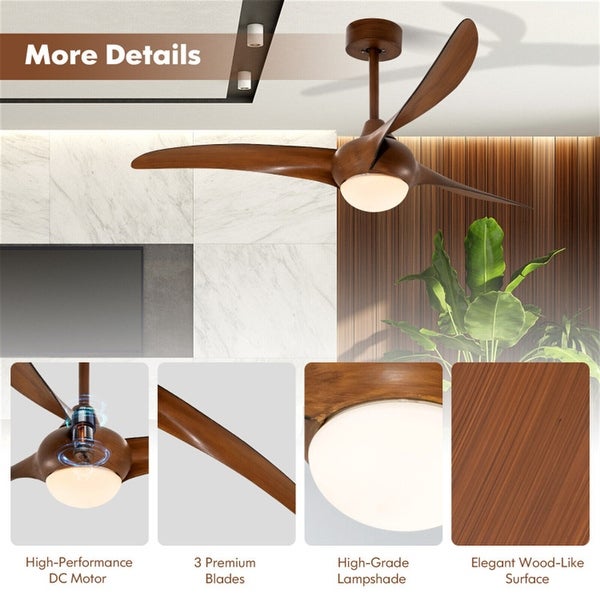 52 Inch LED Ceiling Fan with 6-Level Adjustable Speed Shopping - The Best Deals on Ceiling Fans | 38565973