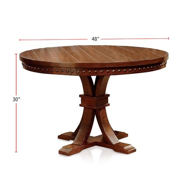 Wooden Counter Height Table in Dark Oak Finish - Dark Oak