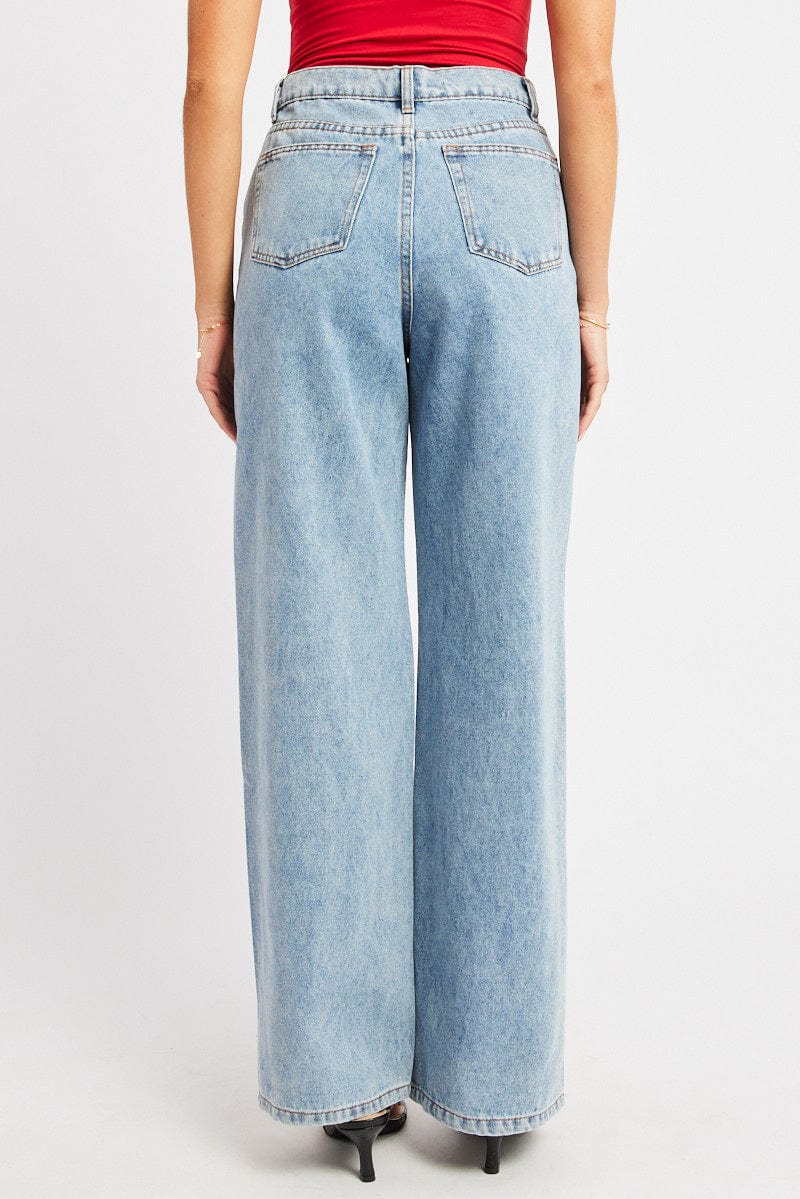 Denim Wide Leg Jean High Rise
