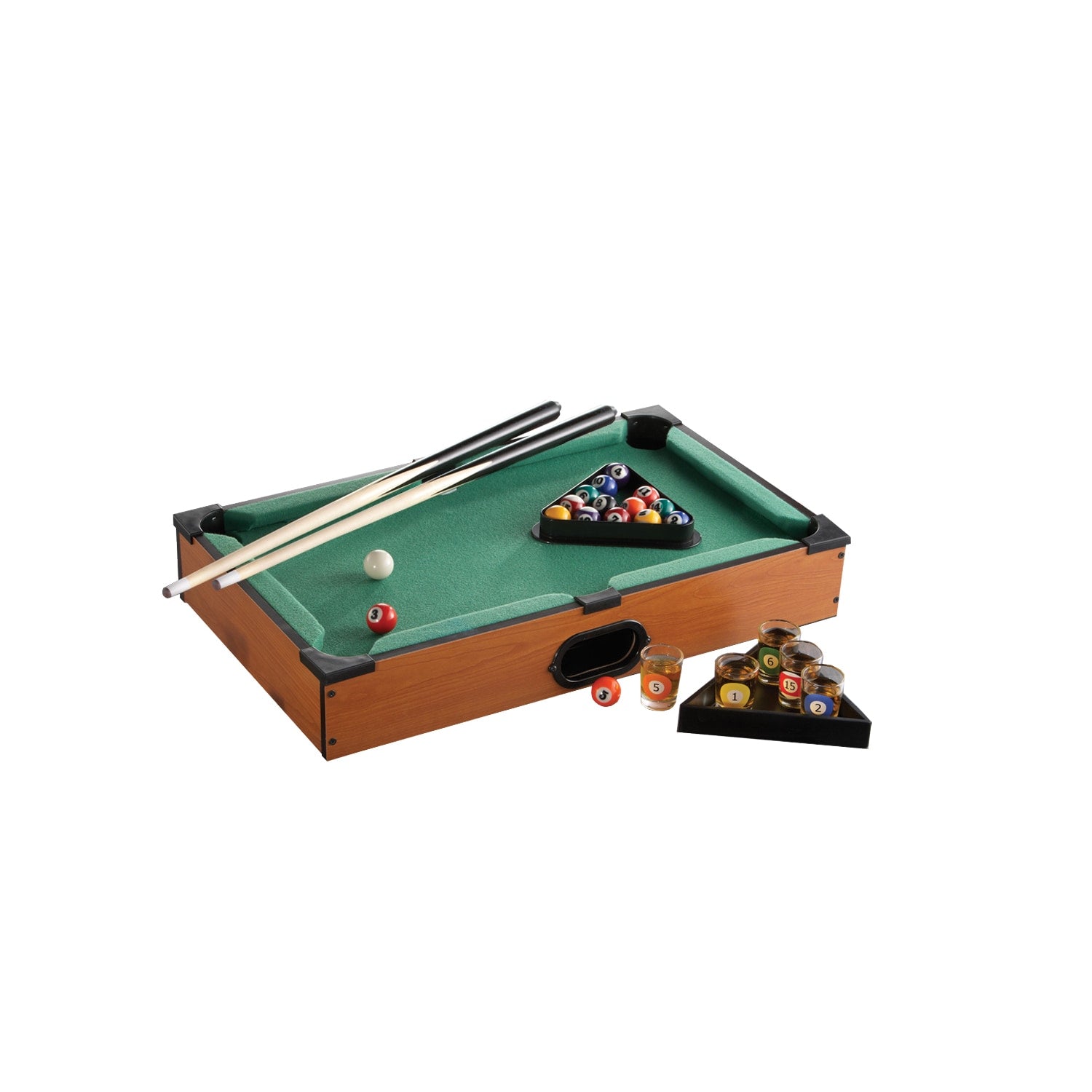 Game Night Pool Table and Shot Glass Drinking Game