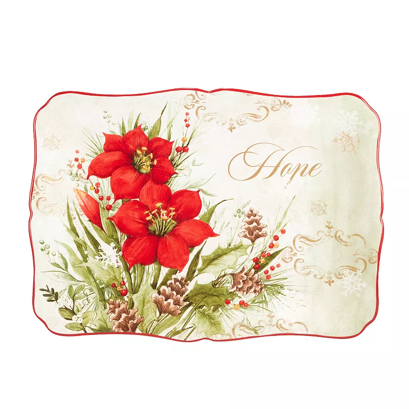 Certified International Winters Medley Rectangle Serving Platter