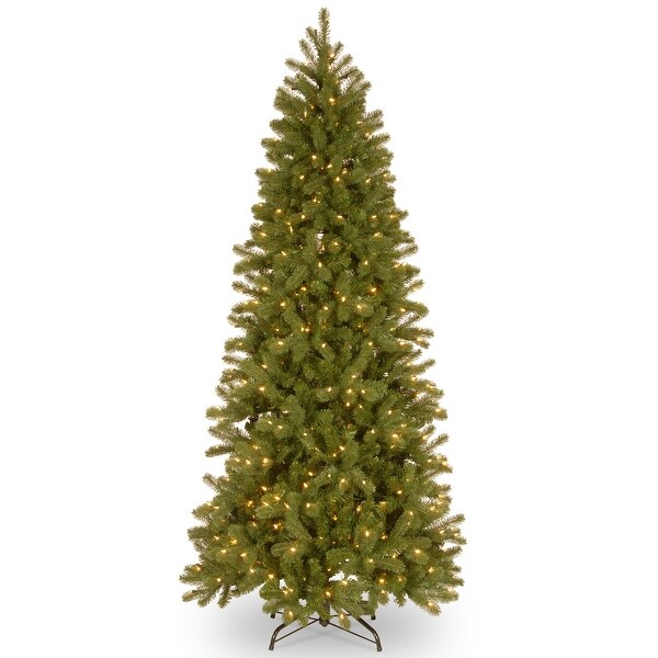 National Tree Company 7 ft. Downswept Douglas® Pencil Slim Fir Tree with Dual Color® LED Lights