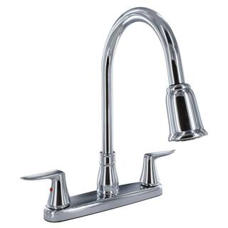 Valterra Faucet 8 in. Deck Chrome Hi-Arc Spout Pull-Down 2-Handle PF221306