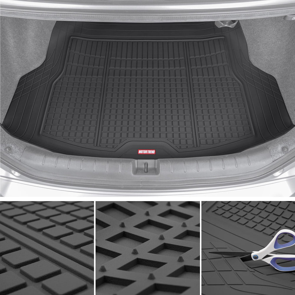 Motor Trend FlexTough Cargo Trunk Floor Mat Liner - Premium Design and Quality