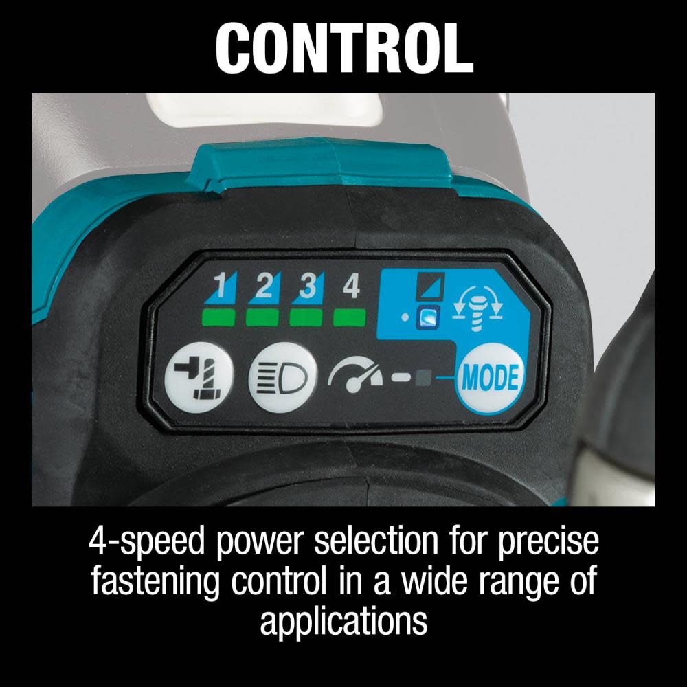 Makita 18V LXT Utility Impact Wrench with Detent Anvil Lithium Ion Brushless Cordless 4 Speed Mid Torque 1/2 Sq. Drive Bare Tool ;